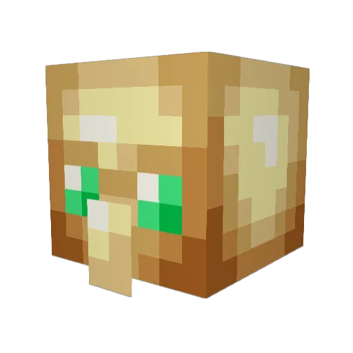 Messbit Minecraft avatar head, 3D render