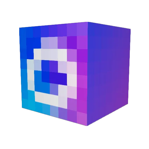 Messenger_MAX Minecraft avatar head, 3D render