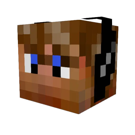 Messi1521 Minecraft avatar head, 3D render