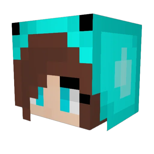 Messi Minecraft avatar head, 3D render