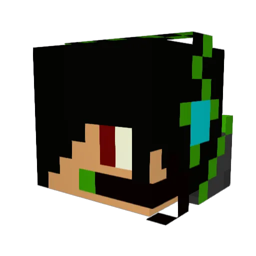 MessiCech Minecraft avatar head, 3D render