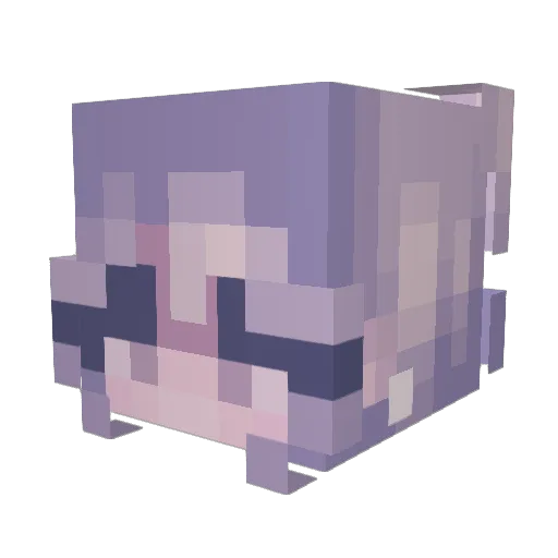 MessiaScura Minecraft avatar head, 3D render