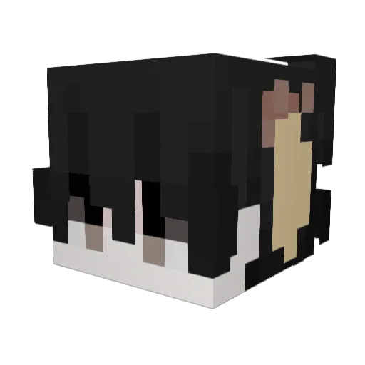Messiabahs Minecraft avatar head, 3D render