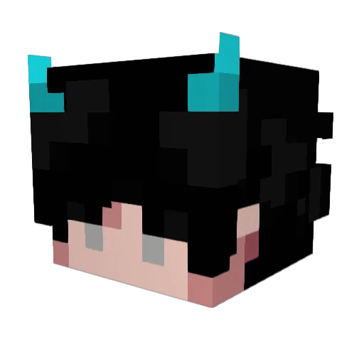 MessiahBoy Minecraft avatar head, 3D render
