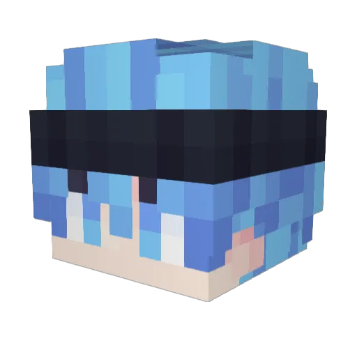 Messiahz Minecraft avatar head, 3D render