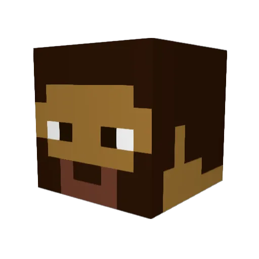 Messias24 Minecraft avatar head, 3D render