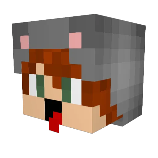 Messihund Minecraft avatar head, 3D render