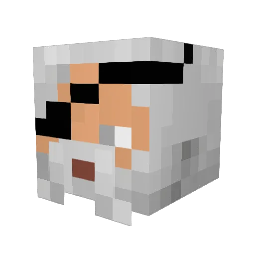 Messugah Minecraft avatar head, 3D render