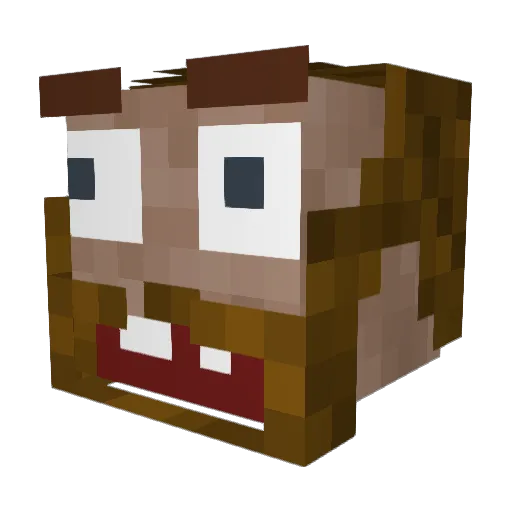 Messy_McCreep Minecraft avatar head, 3D render