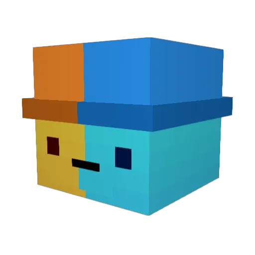 MesterNorsk Minecraft avatar head, 3D render