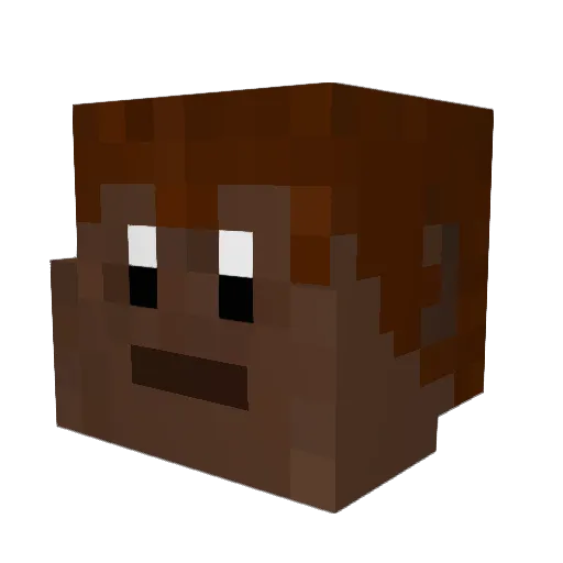 Mestizo_ Minecraft avatar head, 3D render