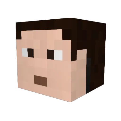 MestrArBed Minecraft avatar head, 3D render
