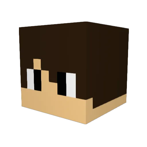 MestreLouback Minecraft avatar head, 3D render