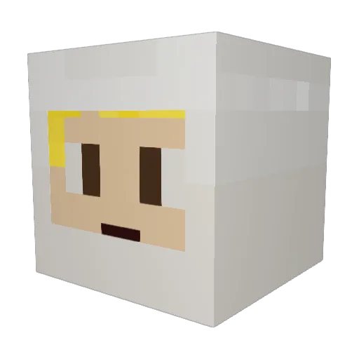 Mesusito Minecraft avatar head, 3D render