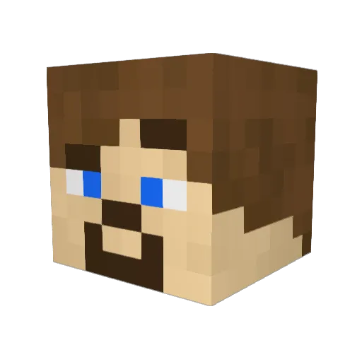 MesutMG Minecraft avatar head, 3D render