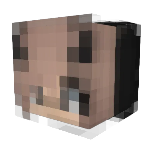 MetV2 Minecraft avatar head, 3D render