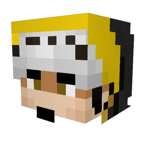 Met_1820 Minecraft avatar head, 3D render