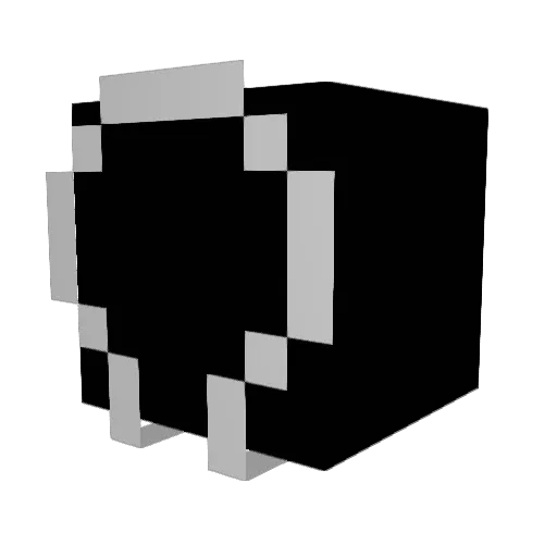 MetaDashMain Minecraft avatar head, 3D render
