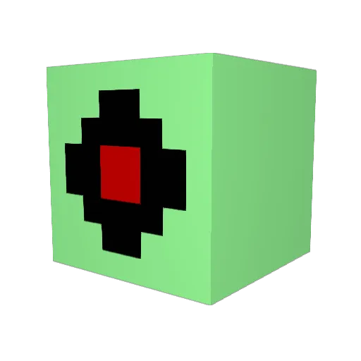 MetaJedi Minecraft avatar head, 3D render