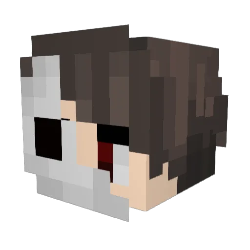MetaKuso Minecraft avatar head, 3D render