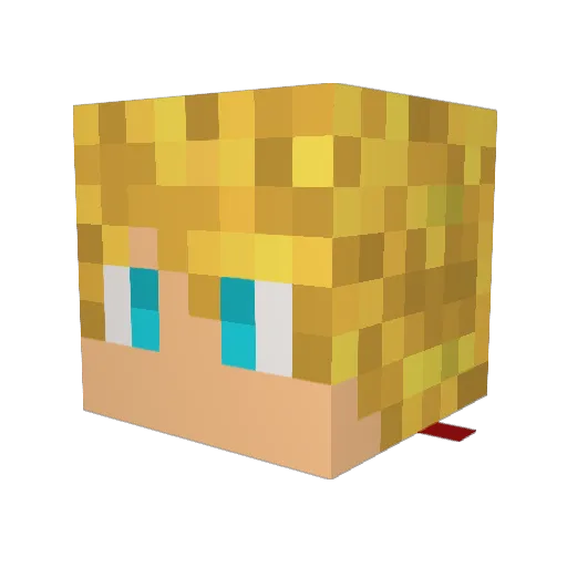 MetaMattt Minecraft avatar head, 3D render