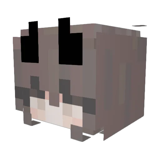 MetaMond Minecraft avatar head, 3D render