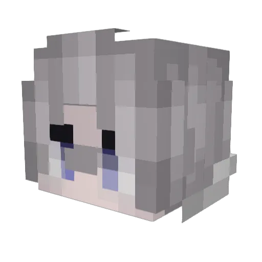 MetaNightGuy Minecraft avatar head, 3D render