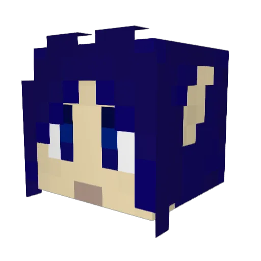 MetaSolaray Minecraft avatar head, 3D render