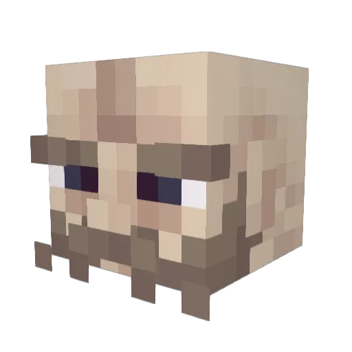 Metabast Minecraft avatar head, 3D render