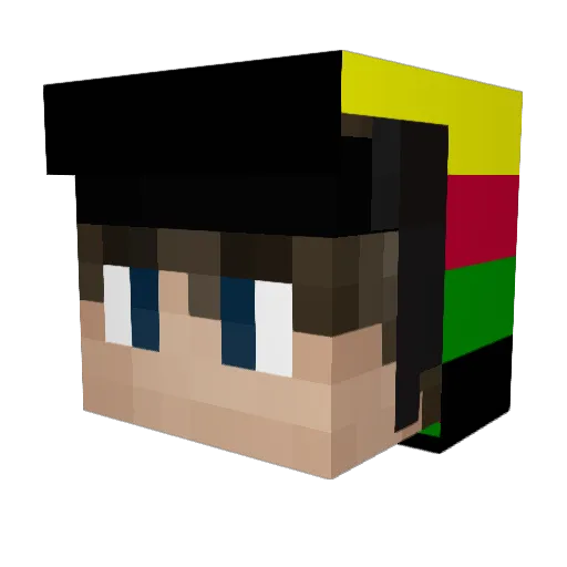 Metabis Minecraft avatar head, 3D render