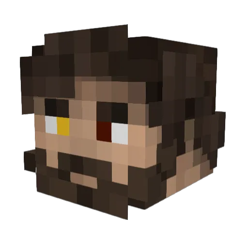 MetabolicCarrot Minecraft avatar head, 3D render