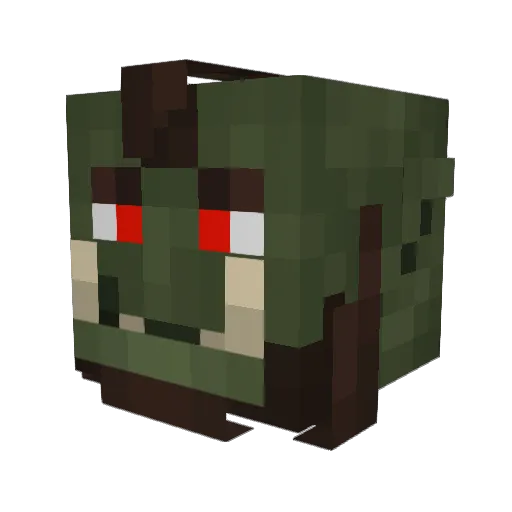 Metaga Minecraft avatar head, 3D render