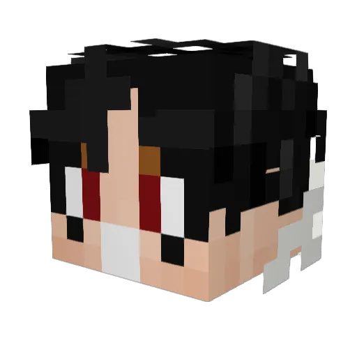 Metagore Minecraft avatar head, 3D render