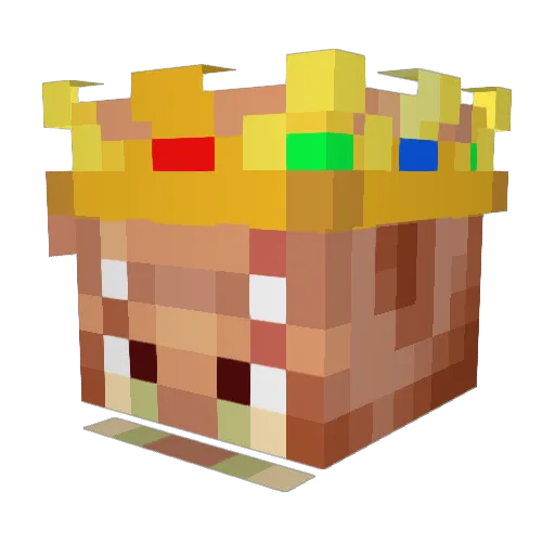Metagqming Minecraft avatar head, 3D render