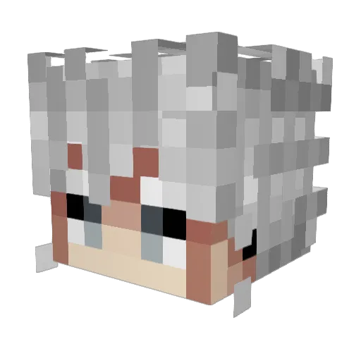 Metahuman576 Minecraft avatar head, 3D render