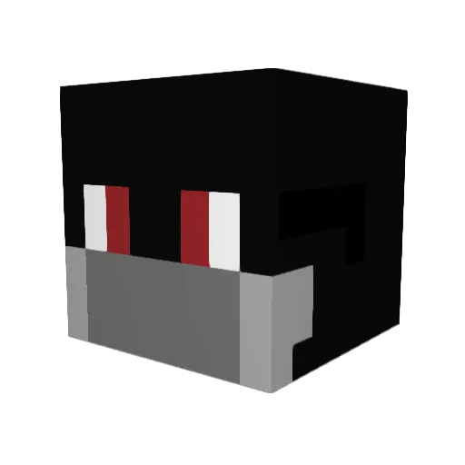 Metal009 Minecraft avatar head, 3D render