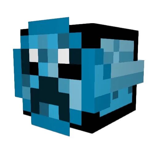MetalBeard888 Minecraft avatar head, 3D render