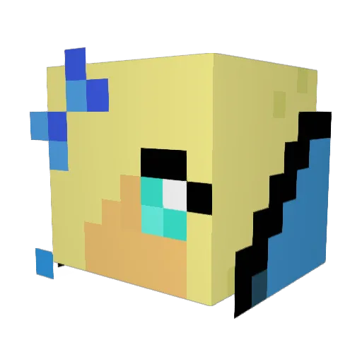 MetalChick15 Minecraft avatar head, 3D render
