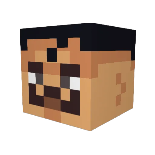 MetalDoom64 Minecraft avatar head, 3D render