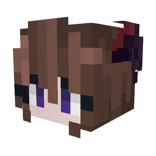 MetalEmma Minecraft avatar head, 3D render