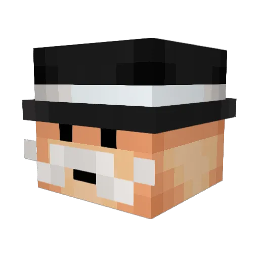 MetalGearDaner Minecraft avatar head, 3D render
