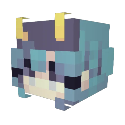 MetalGem Minecraft avatar head, 3D render