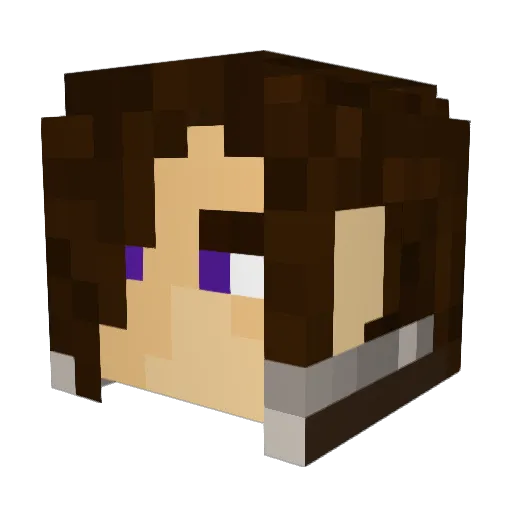 MetalHappy Minecraft avatar head, 3D render