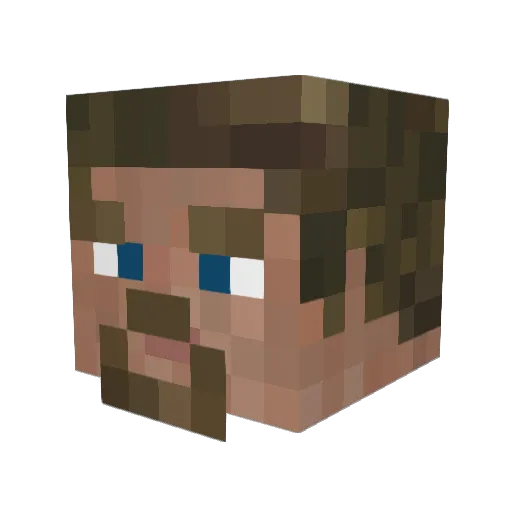 MetalHearth Minecraft avatar head, 3D render