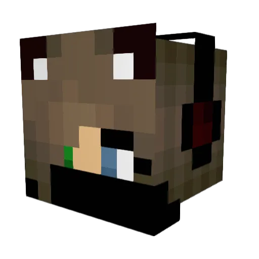 MetalKAZ Minecraft avatar head, 3D render