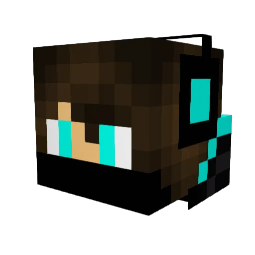 MetalManHenry Minecraft avatar head, 3D render