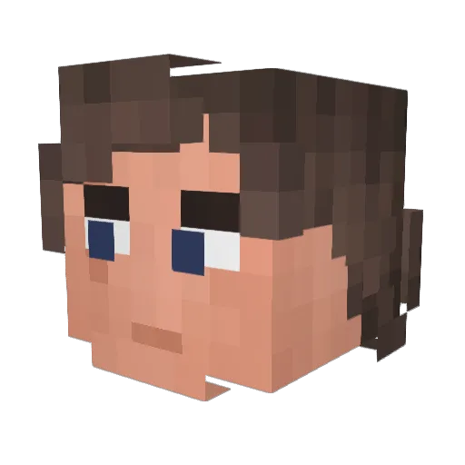 MetalSkol Minecraft avatar head, 3D render