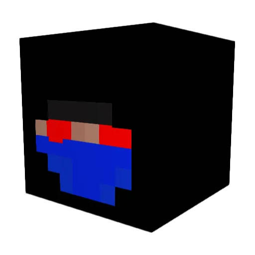 MetalTwisted Minecraft avatar head, 3D render