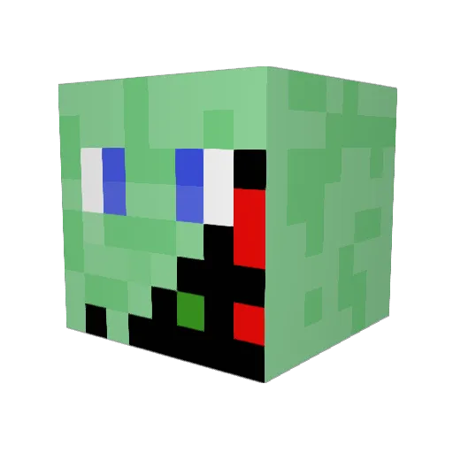 MetalVenusaur Minecraft avatar head, 3D render