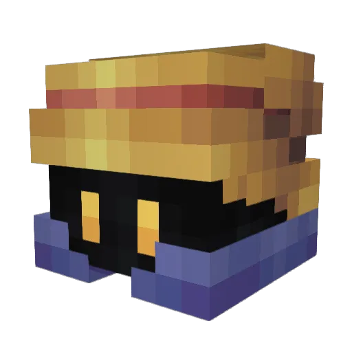 MetalWood Minecraft avatar head, 3D render